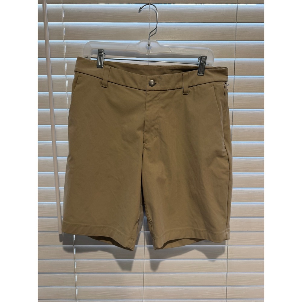 Lululemon‎ Mens Commission Short 9 Inch Khaki Tan Golf Athleisure Size 32